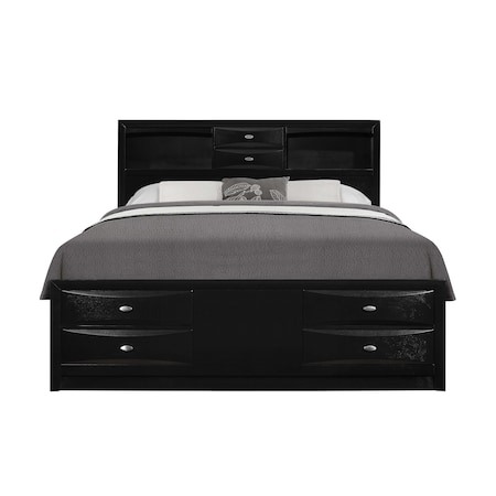 Global Furniture Usa Transitional  Linda Black Queen Bed 3018